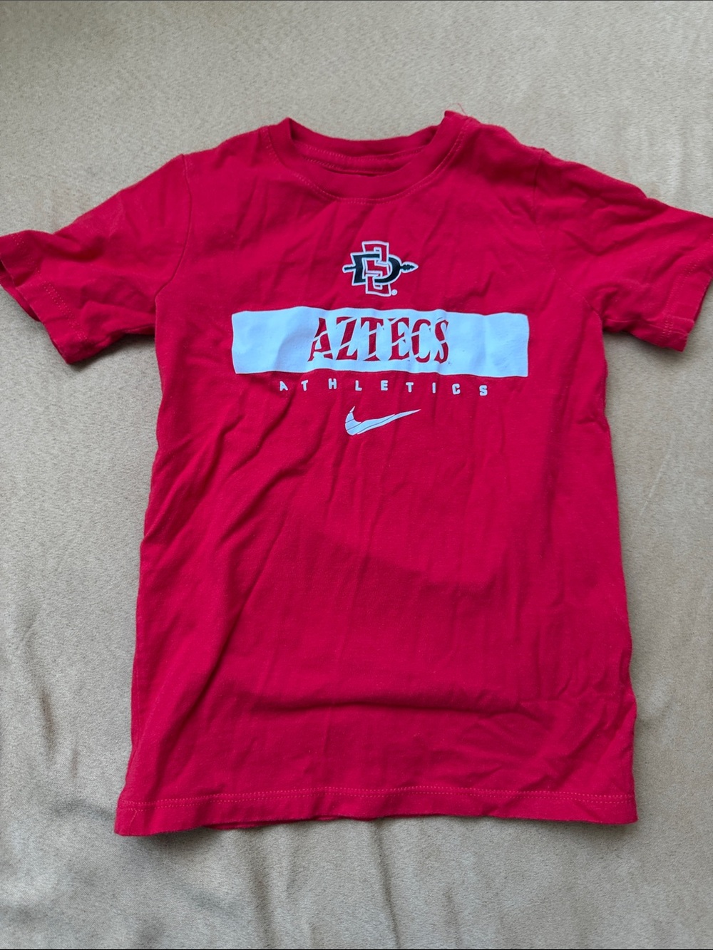 Kids Nike Red Aztecs Athletics Graphic Tee size 4